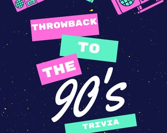 Printable Throwback 90s Trivia