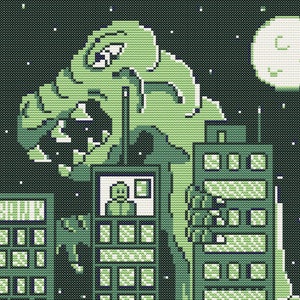 Kaiju Cross Stitch #4 - Dinosaur
