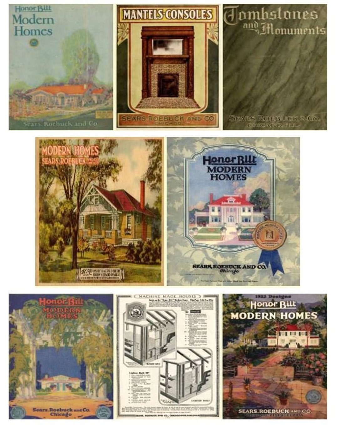 Vintage Sears Honor Bilt Modern Homes Catalogs Collection 28 Sears