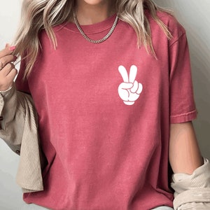 Disney Pocket Size Peace Sign Shirt, Comfort colors Disneyworld shirts,Peace Mickey Shirt,Matching Disney Pals Shirts,Disneyland shirt