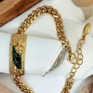 Saint Jude Thaddeus bracelet, Saint Jude Thaddeus bracelet, gold plated Saint Jude bracelet, women's bracelet, 14k gold plated, bracelet for women