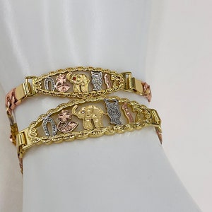 bracelets with good luck signs, bracelets for good luck, gold plated bracelets, bracelets for ladies, bracelets for women, bracelet gold plate