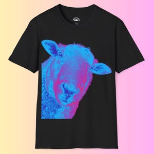Funny Neon Sheep Graphic Tee: Unisex Animal Lover T-Shirt