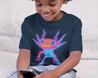 Neon Axolotl-kinderT-shirt: grappig Aquatic Lover-T-shirt