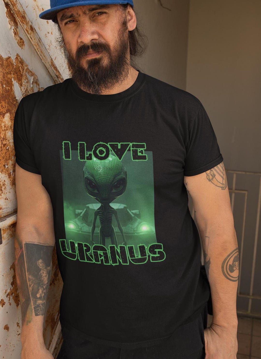 Funny Alien Graphic Tee, 'I Love Uranus' Pun Shirt, Nerd Geek Party ...