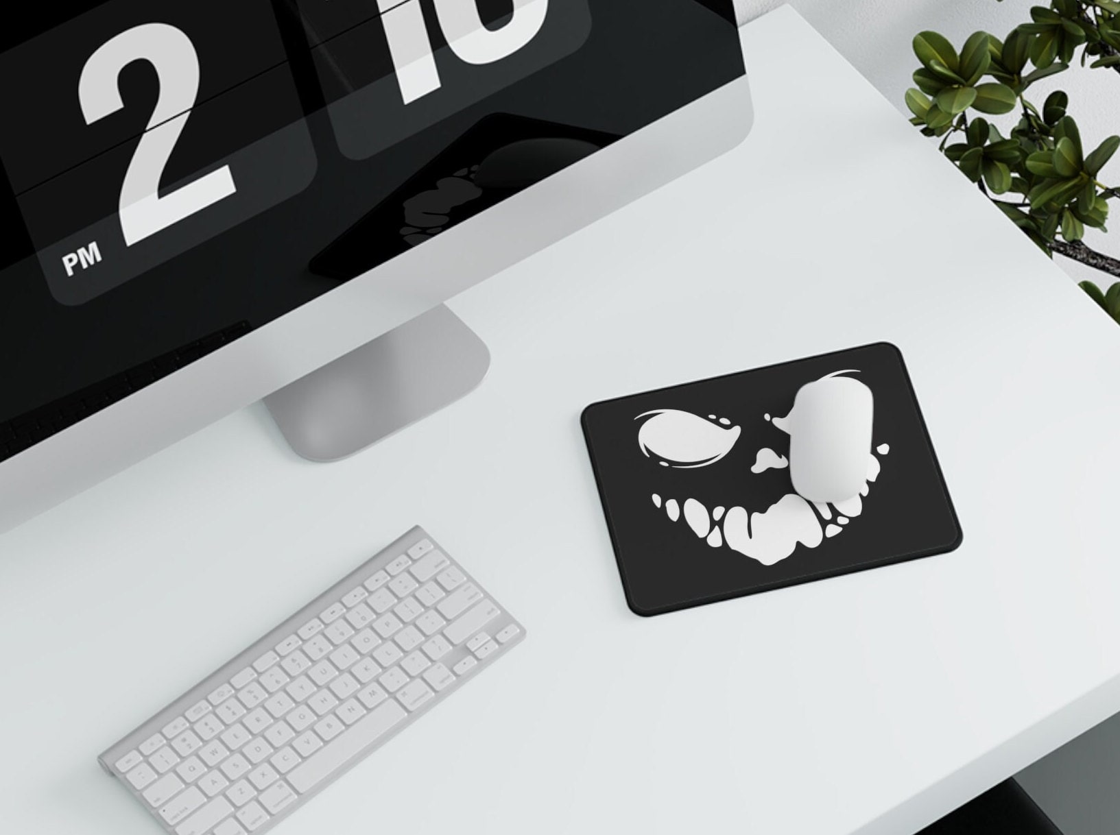Scary Face Creepy Horror Silhouette Non-slip Mouse Pad, Kids Fun Gaming ...