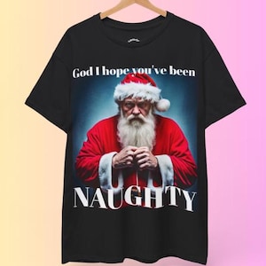 Funny Christmas T Shirt, Fun Xmas Tshirt, Silly Festive Tee, Christmas Party Top, Santa Shirt,  Gift For Dad, Gift For Him Tee, Gift For Her