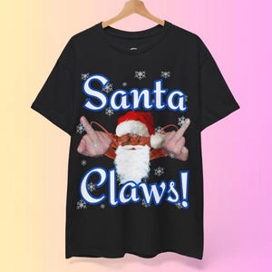 Funny Christmas T Shirt, Zany Xmas Party Tshirt, Mens Fun Office Party Tee, Womens Rude Lobster Xmas Top, Teenager Stocking Filler Present