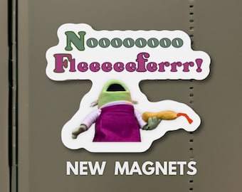 Nanalan mona & fleefer Magnet Die-Cut, locker magnet sticker popular right now, best selling Hand made graphic designs mona, Russer puppet