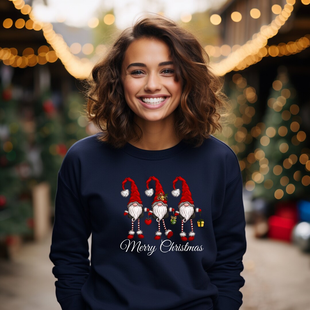 Christmas Themed Sweatshirts, Gifts for Her, Festive Patterns, Holiday