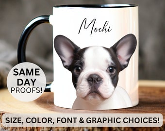Custom Mug from Photo, Personalized Pet Mugs, Christmas Gift for Pet Parents, Digital Pet Portrait, Dog Lover Gift, New Dog Mug,Dog Dad Gift