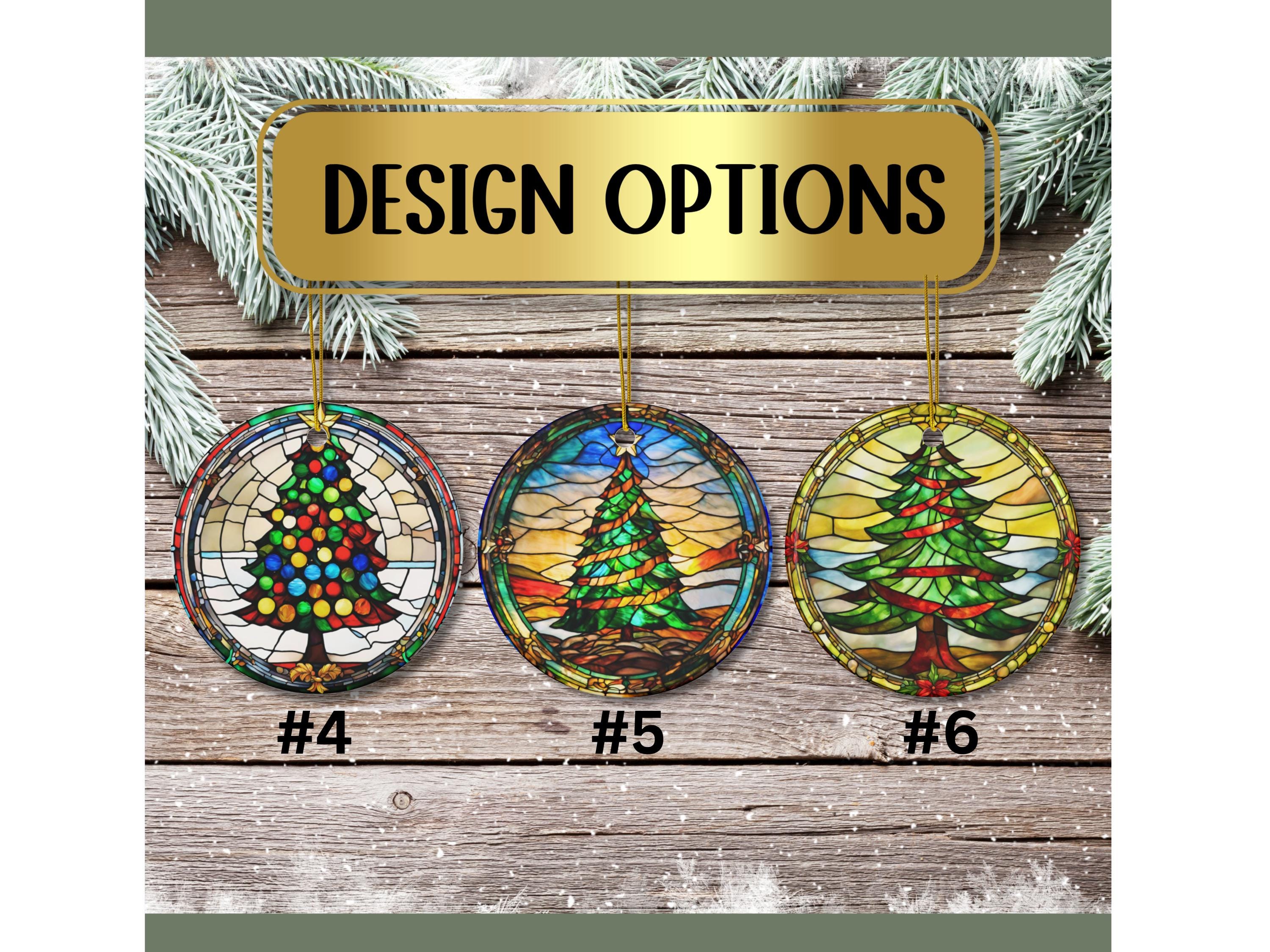 Christmas Tree, 2024 Ornament, Christmas Ornaments, Christmas Decoration, Ceramic, Stained Glass-Look Ornament, Holiday Gift Idea, Custom