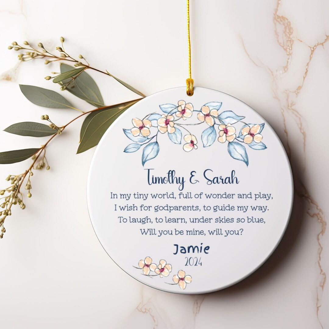 Godmother Proposal. Godparents Gift, 2024 Godparents Ornament