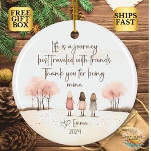 Friend Ornament, Personalized Friend Gift Ornament, Friend Christmas Ornament, Best Friends Ornament Gift, Custom Friend Gift Ornament 2024