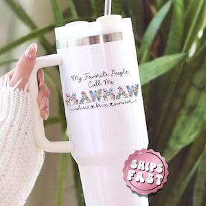 MawMaw Tumbler 40oz Personalized MawMaw Tumbler Cup For Grandma Tumbler Gift Travel Mug For MawMaw Custom Cup Mother&#39;s Day MawMaw Travel Cup