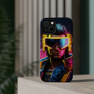 MagSafe iPhone Case Cyberpunk 2077 Face Visor Futuristic Style for iPhone 15/ 14 / Pro / Plus / Pro Max and iPhone 13 / Mini / Pro / Pro Max image 1