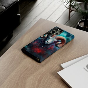 Protective Phone Case Aries Zodiac Sign for Samsung Galaxy S23/ 22/ 21/ 20/ 10/ iPhone 15/ 14/ 13/ 12/ 11/ 8/ X/ Google Pixel Tough Case