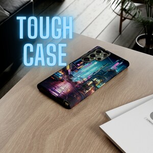 Schutzhülle Cyberpunk Neon Vibes für Samsung Galaxy S23/ 22/ 21/ 20/ 10/ iPhone 15/ 14/ 13/ 12/ 11/ 8/ X/ Google Pixel Tough Case