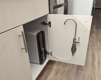 Reverse Osmosis Faucet Mounting Solution for Apartments 3D printed Under Cabinet or Counter No Drilling