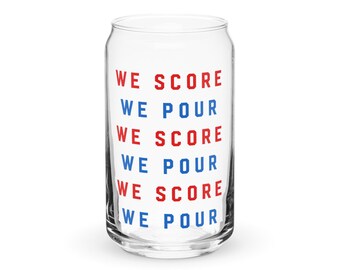 Buffalo Football Glass | We Score We Pour Bills Touchdown Glassware