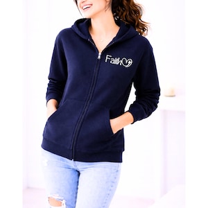 Zip up Hoodie Faith clothes Christian Zip Hoodie Sweatshirt Christian Merch womens black Faith zip up lightweight jacket Religious clothes image 9