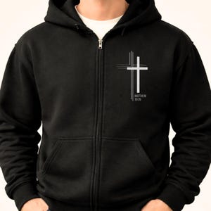 Personalisierte Anbetung Team Zip Up Hoodie Kirche Glaube Jacke Matthäus 19:26 Kreuz Hoodie Pastor Anbetung Führer Christian Apparel Custom Hoodie