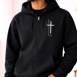 Jesaja 41: 10 fürchte dich nicht Herren Zip Hoodie Christian Ermutigung Schrift Jacke Geburtstag Geschenkidee für religiöse Männer Kirchenkleidung Jesus