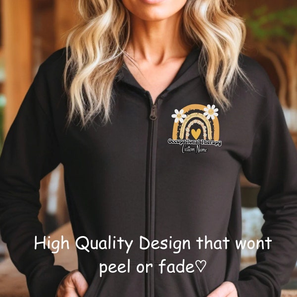 Occupational Therapy sweatshirt zip up Hoodie Pediatric Occupational Therapy Shirt Occupational Therapy Gifts Physical Therapy Fleece Jacket