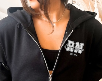 Rn zip up hoodie sale