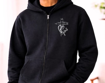 Zip up Faith Hoodie Jesus Zip up With cross gift for Christian Zip up Hoodie Unisex Faith in Jesus shirt Christian Clothes Faith zip for men
