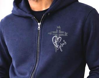 Zip up Faith Hoodie Jesus Zip up With cross gift for Christian Zip up Hoodie Unisex Faith in Jesus shirt Christian Clothes Faith zip unisex