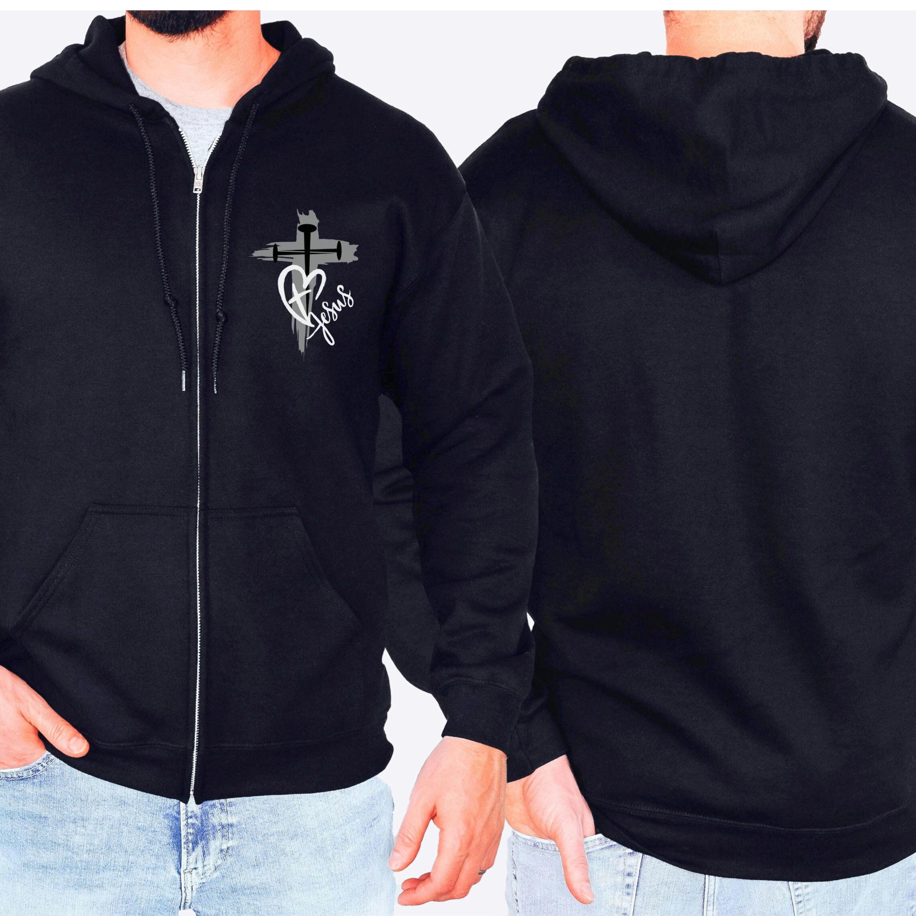 ☆Sundayoffclub☆ Jesuschrist 2way Zip Dirty Hoodie 선데이오프클럽(SUNDAYOFFCLUB) Jesuschrist 2way Zip Dirty