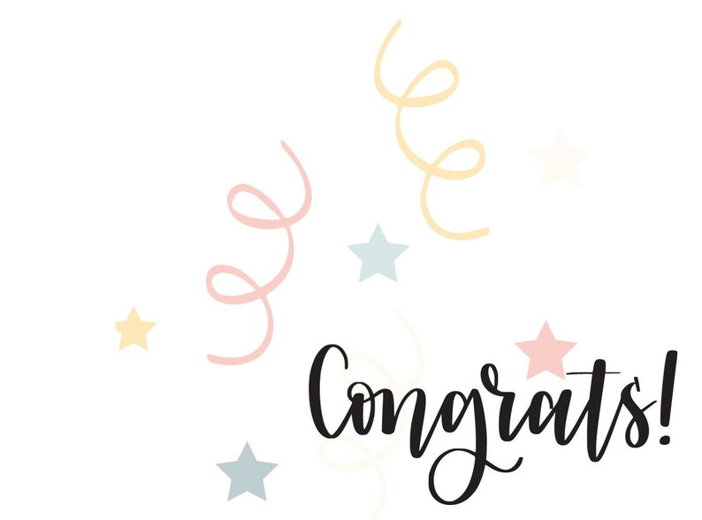 Congrats Greeting Card Etsy