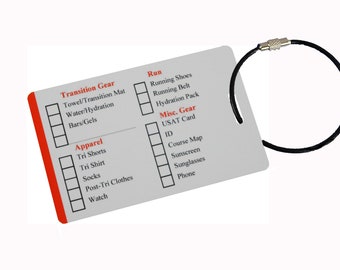 Biathlon Gear Checklist Reminder, Customize, Organize Sports Equipment Bag, Secure Stainless Steel Keychain Cable Ring