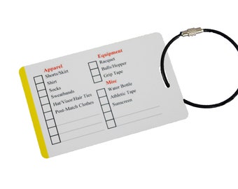 Pickleball Gear Checklist Reminder, Customize, Organize Sports Equipment Bag, Secure Stainless Steel Keychain Cable Ring