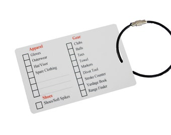 Golf Gear Checklist Reminder, Customize, Organize Sports Equipment Bag, Secure Stainless Steel Keychain Cable Ring