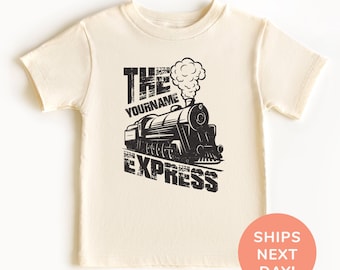 The (Your Name) Express Shirt and Onesie®, Train Lover Toddler & Youth Shirt, Steam Locomotive Shirt, Custom Train Kids Shirt