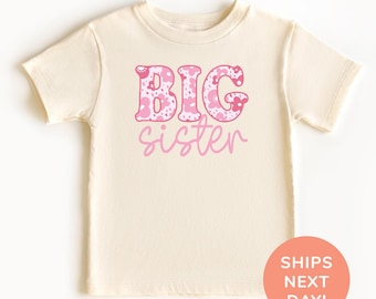 Große Schwester Shirt und Onesie®, Baby Reveal Shirt, Schwangerschaftsankündigung Bodysuit, neues Baby Onesie®, große Schwester Geschenke, Blumen große Schwester