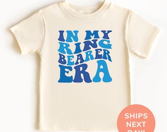 In My Ring Bearer Era Shirt Cute Ring Boy Toddler Shirt Wedding Party Shirt Bridal Party Shirt Ring Bearer Proposal Gift Shirt for Boys
