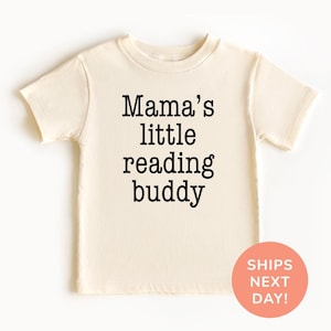 Maglietta e tutina &quot;Mama&#39;s Little Reading Buddy®&quot;, maglietta per neonati amanti dei libri, regalo per baby shower, regalo per mamme bibliotecarie, regali per neonati, maglietta per bambini