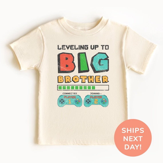 Leveling Up To Big Brother Shirt Big Brother Shirt Toddler & Youth Shirt Cute Big Bro Shirt Pregnancy Announcement Shirt Shirt for Boys