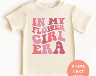 In meiner Blumenmädchen-Ära Shirt, Blumenmädchen-Kleinkind-Shirt, Hochzeitsparty-Kinder-Shirt, Brautparty-Shirt für Kinder, Hochzeit-Andenken-Geschenk