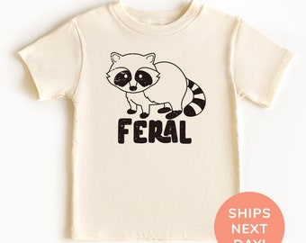 Feral Raccoon Shirt and Onesie®, Raccoon Lover Toddler & Youth Shirt, Cute Animal Shirt, Local Wildlife Kids Shirt, Raccoon Shirt for Kids