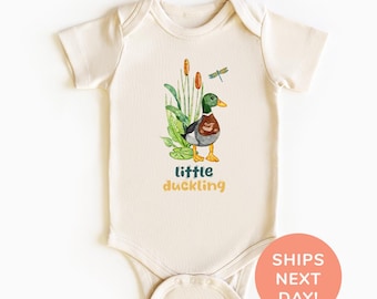 Kleines Entlein Baby Body®, Stockente Enten-Baby-Body, Baby-Ankündigung, neues Baby-Shirt, Baby-Dusche-Geschenk, Enten-Jagd-Dusche