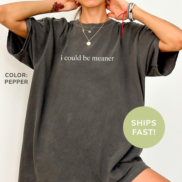 Maglietta Comfort Colors® "Potrei essere più cattivo", maglietta divertente con umorismo, maglietta sarcastica, maglietta con citazione divertente, maglietta sarcastica, maglietta alla moda per donna