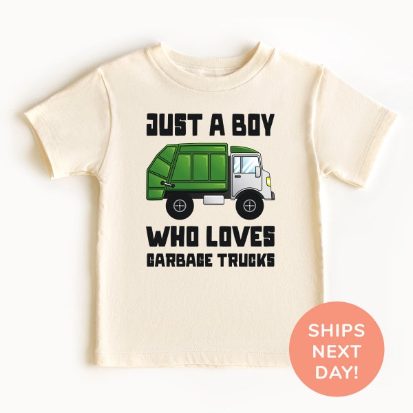 Just A Boy Who Loves Garbage Trucks Shirt and Onesie®, Garbage Truck Toddler & Youth Shirt, Kids Trucks Shirt, Shirt for Boys