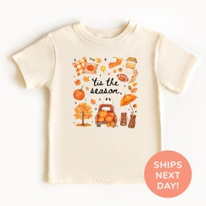 Tis The Season Shirt Thanksgiving Toddler Shirt Cute Fall Kids Shirt Fall Season Shirt Grateful Shirt Autumn Shirt for Kids