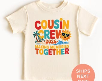 Cousin Crew Summer Shirts, Matching Family Trip Tees, Kids Cousin Vacation Shirt, Family Reunion Beach Tee, Cousin Squad Gift