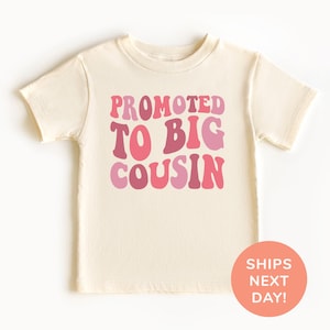 Promoted To Big Cousin Shirt and Onesie®, Big Cousin Toddler & Youth Shirt, Cool Cousin Club Shirt, Baby Announcement Bodysuit, Cousins Gift