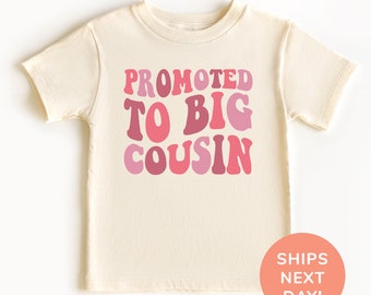 Promoted To Big Cousin Shirt and Onesie®, Big Cousin Toddler & Youth Shirt, Cool Cousin Club Shirt, Baby Announcement Bodysuit, Cousins Gift